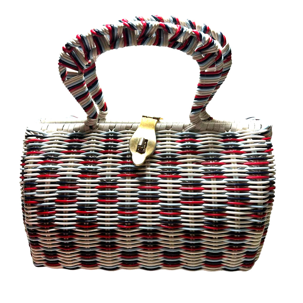 Vintage Marcus Brothers Handbag Woven British Hong Kong Handled Purse